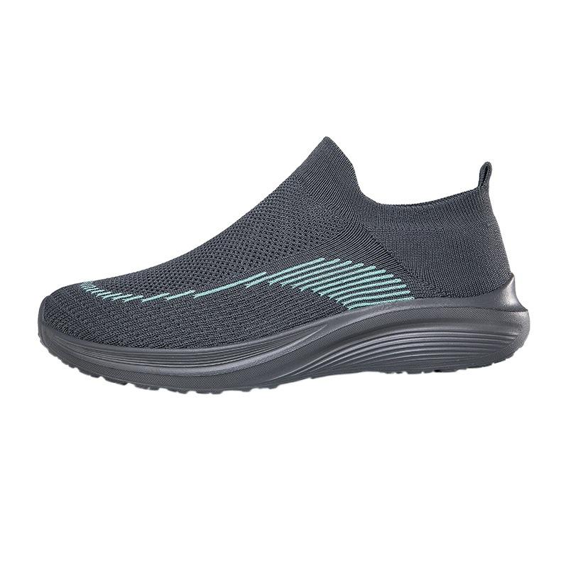 Men's Shoes Spring and Autumn Youth Sports Casual Fly-woven Lightweight Soft-soled Shock-absorbing Socks Large-size Couple Casual Running Shoes