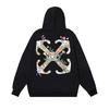 1281 Off-White 2026 Autumn/Winter New Plant Flower Printed Pattern Hoodie Hoodie for Men and Women