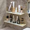 Estantería de Almacenamiento para Baño Yousheng Marco de Hierro Bandeja con Patrón de Mármol Organizador de Gran Capacidad para Artículos de Tocador Cosméticos Joyería