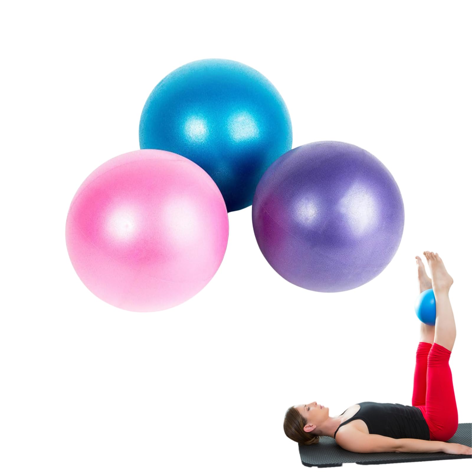 

HAPPY SUGAR Yoga Pilates Ball, Balance Ball, Training Exercise, Stretching, Activity, Mini Set of 3