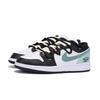 Jordan Air Jordan 1 Slip Resistant Abrasion Resistant Low top Vintage Basketball Shoes Men's Black White Green 553558-131(Team85-)