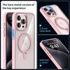 Transparent For Magsafe Wireless Charge Ring Holder Phone Case For iPhone 15 14 Plus 13 12 Pro Max Clear Metal Kickstand Cover