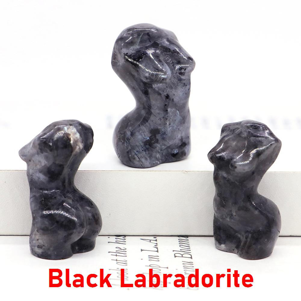 1,2" Sexuelle Damenmodell-Statue Heimdekoration Heilkristall Geschnitzter Edelstein Weiblicher Körperbüste Figur, Reiki Rosenquarz Göttin Geschenke