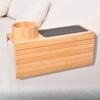 Bamboo Sofa Armrest Folding Tray with Coffee Cup Holder Food Tray Stable Multiple Styles Portable for Sofa Storage Decor Tray