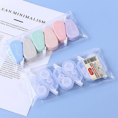 6pcs Correction with Morandi Mini Cute Transparent Correction Set Creative Portable Paint