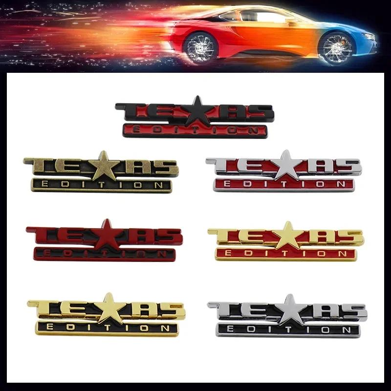 2pcs Premium Texas Edition car Engine Fender trunk Tail Decal Emblem Badge Sticker for American US SUV Off Road Car