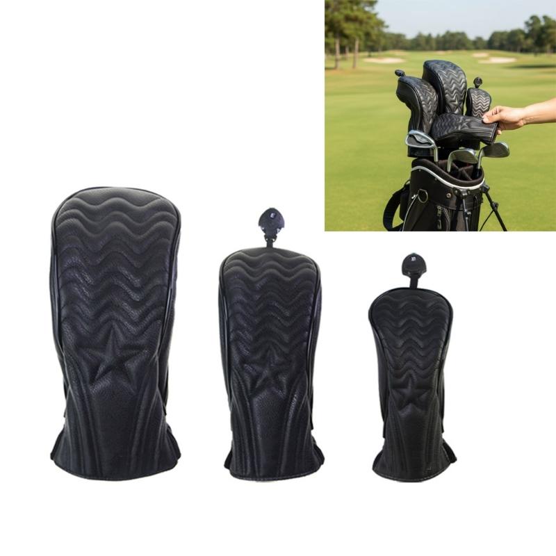 Golf Club Head Cover PU Materials Star Texture Easyly Installation Durability For Training And Competition