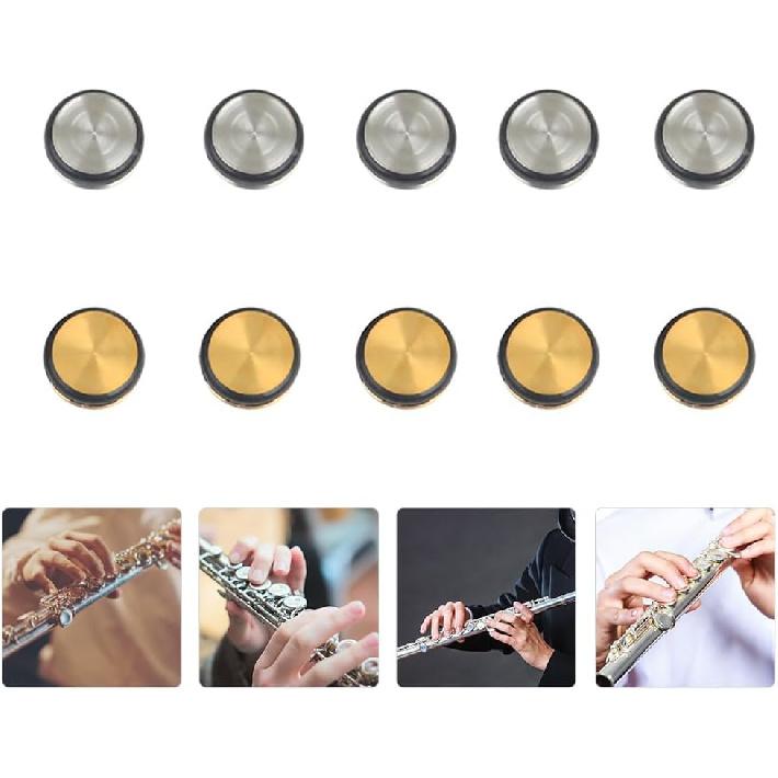 10pcs Wind Music Repair Parts Open Hole Plug Flute Plugs for Open Hole Flutes Rubber Flute Plugs Plug for Flute Gold Flute Plug Flute Accessory Flute
