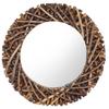 Day and Night - Day and Night Round Teak Wall Mirror 60 Cm