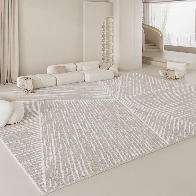 "2024 Cream Washable Luxury Carpet & Sofa Blanket for Living Room and Bedroom"