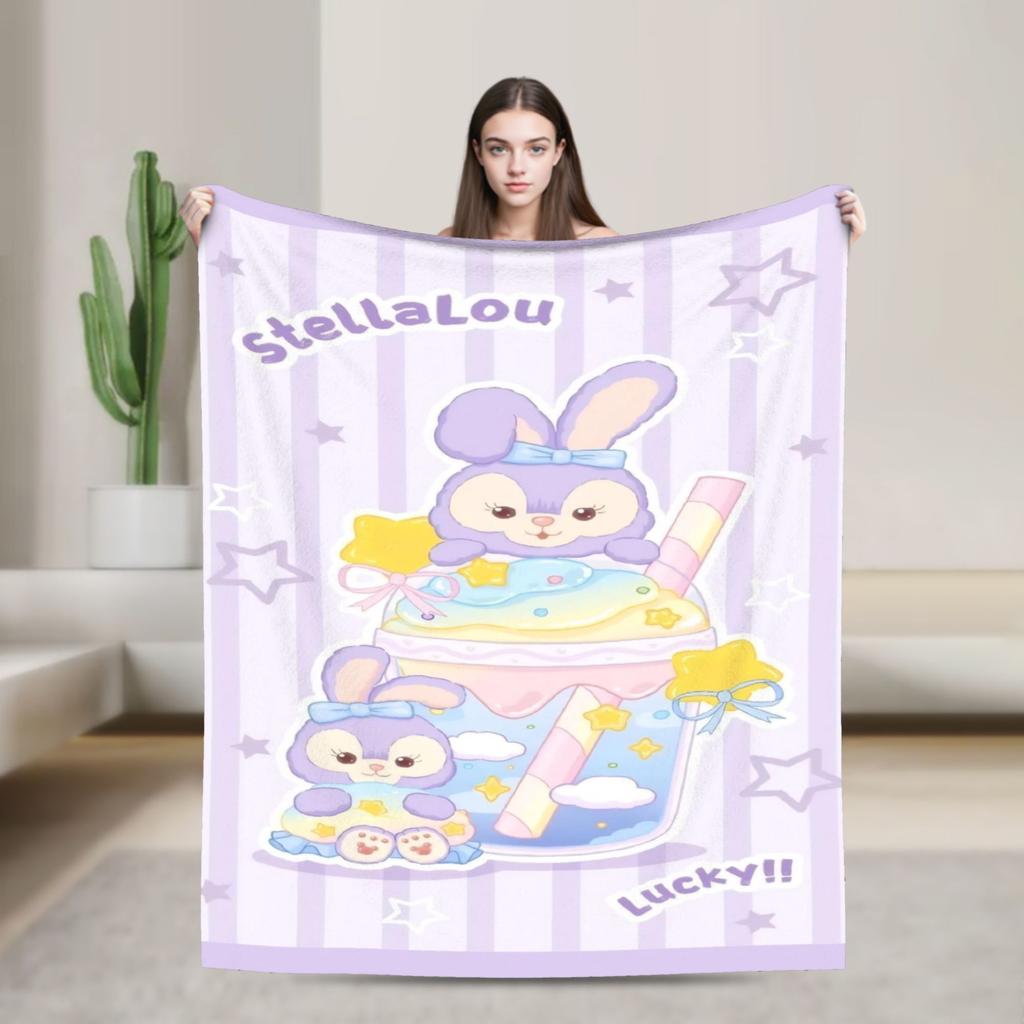 Duffy Bear & Friends ShellieMay Blanket Cartoon StellaLou Gelatoni Flannel Funny Warm Throw Blanket for Home Winter