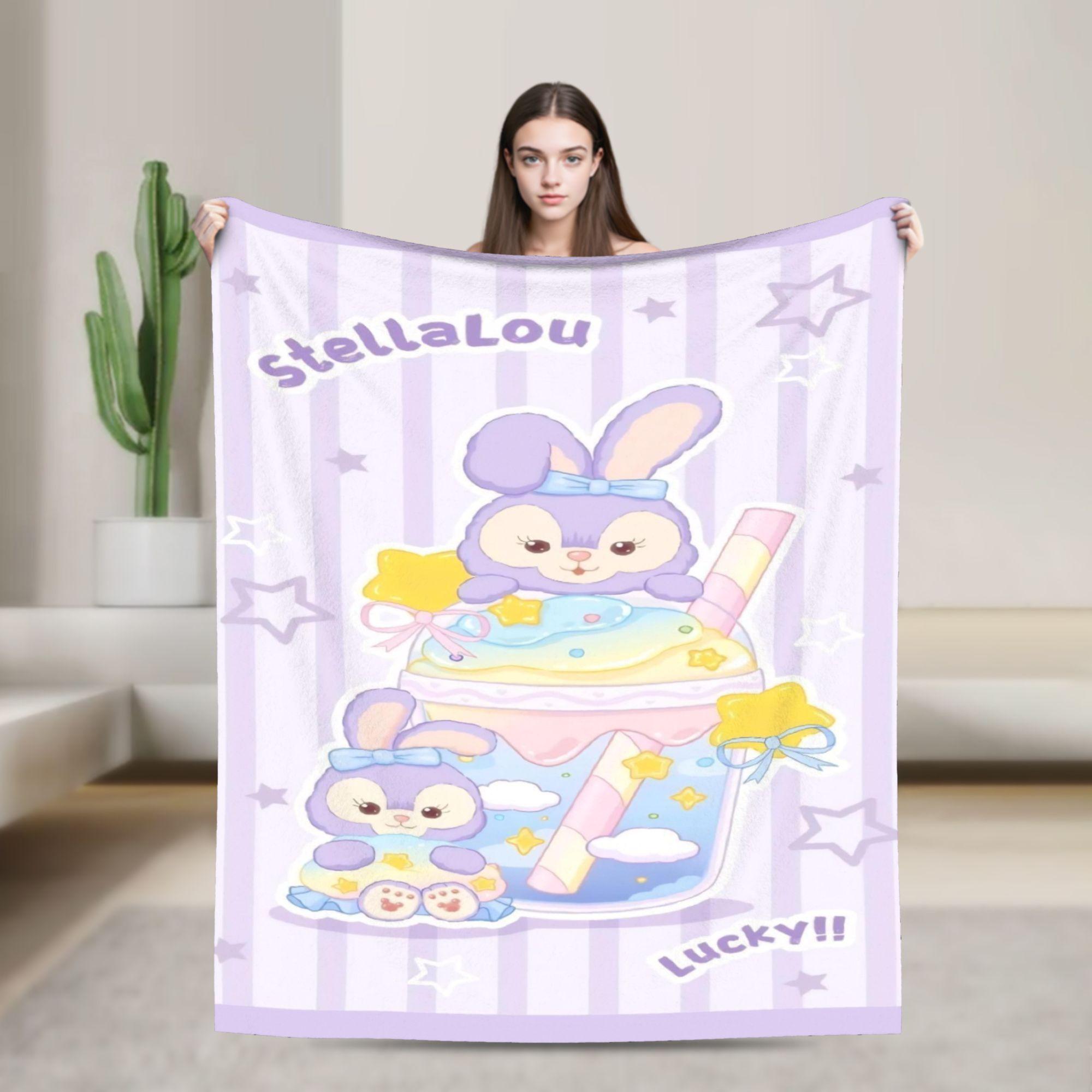 

Duffy Bear & Friends ShellieMay Blanket Cartoon StellaLou Gelatoni Flannel Funny Warm Throw Blanket for Home Winter 75x90cm