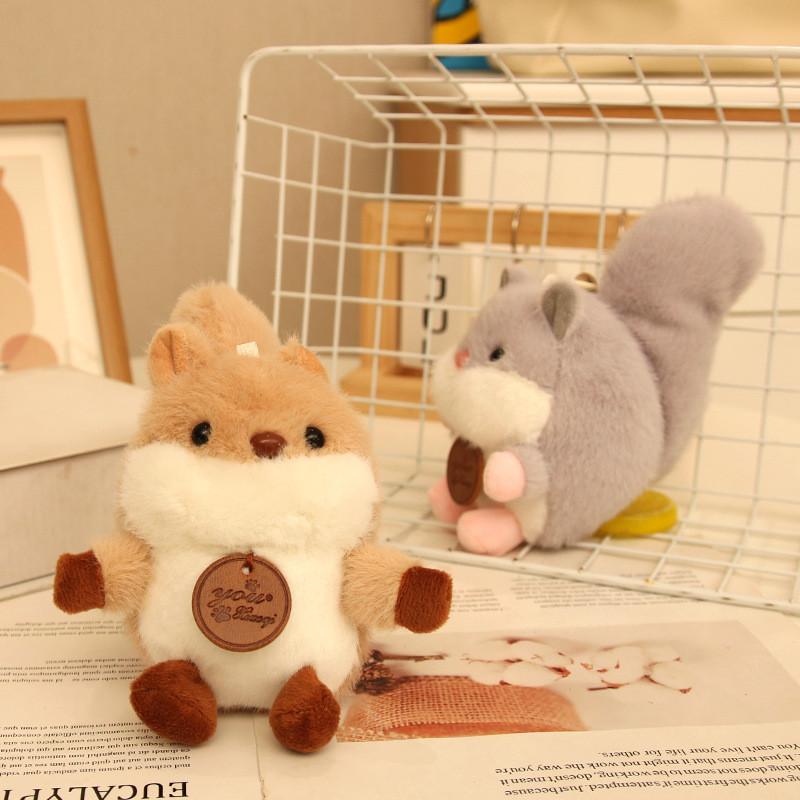 Eichhörnchen Plüsch Schlüsselanhänger Für Mädchen Jungen Niedliches Tier Cartoon Zubehör Für Schultaschen