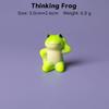 6 Pcs Cute Mini Resin Frog Figurine Set Various Relaxing Poses for Desktop Fairy Garden Home Decor