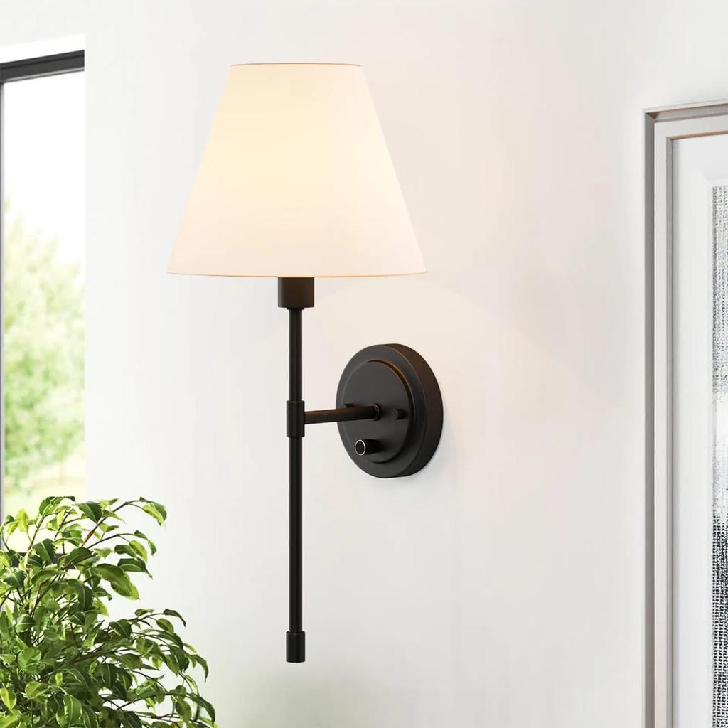 Modern American Led Wall Lamp for Bathroom Mirror Light Bedroom Corridor Stairs Cloth Lampshade Wall Sconce Room Decor Fixtures