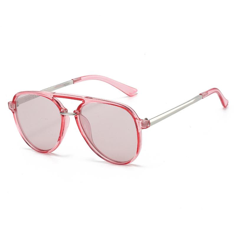 European and American New Double-beam Pilot Sunglasses Men's Driving Sunscreen Advanced Sense Large-frame Retro Glasses
