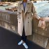Autumn Men's Medium and Long Over The Knee Loose Trend Versatile Coat Hong Kong Style Large Size Coat