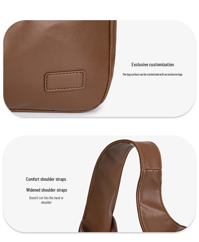 Large Capacity Soft Leather Crossbody Tote Bag for College Students and Ladies, Ideal for Autumn and Winter.