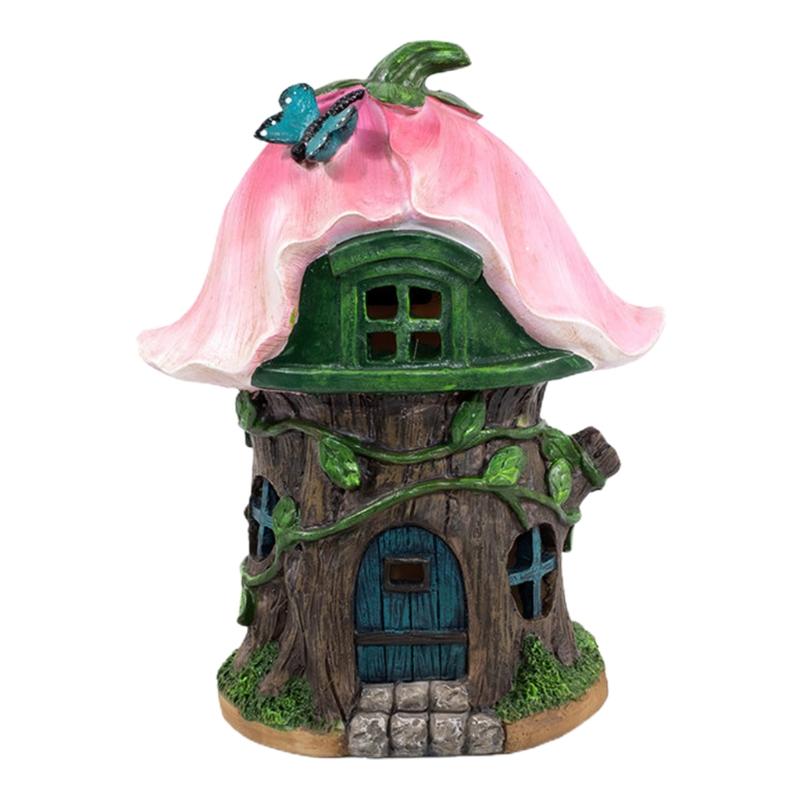 Craft Miniature Fairy House Garden Lights Solared Powered Outdoor Yard and Walkway Decorations Lights 4 Different Styles
