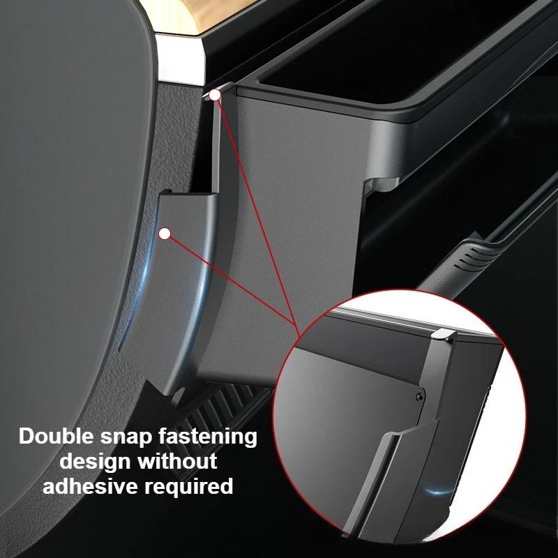 Driver Side Mini Glove Compartment Storage Box for Tesla Model Y 2021-2024 Car Accessories Dashboard Phone Holder Eyeglass Case