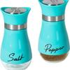 Juego de salero y pimentero rellenables de acero inoxidable, 2 unidades, recipiente para especias para el hogar, restaurante, picnic, accesorios de cocina