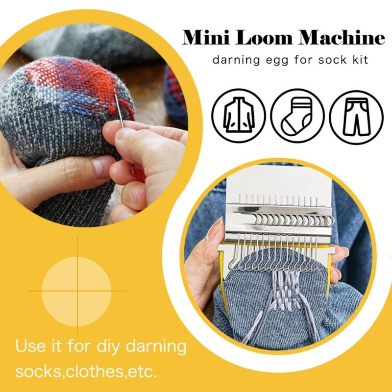 Portable Knitting Machine 21 Peg Knitting Tool For Handmade Bag Sock Hat Craft, Bracelets Necklaces Making