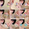 Dopamine Floral Shell Earrings: Colorful, Unique, Exaggerated Drops for Women - Perfect Spring Accessory.