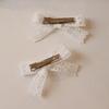 Cute white lace mini hair clip for women