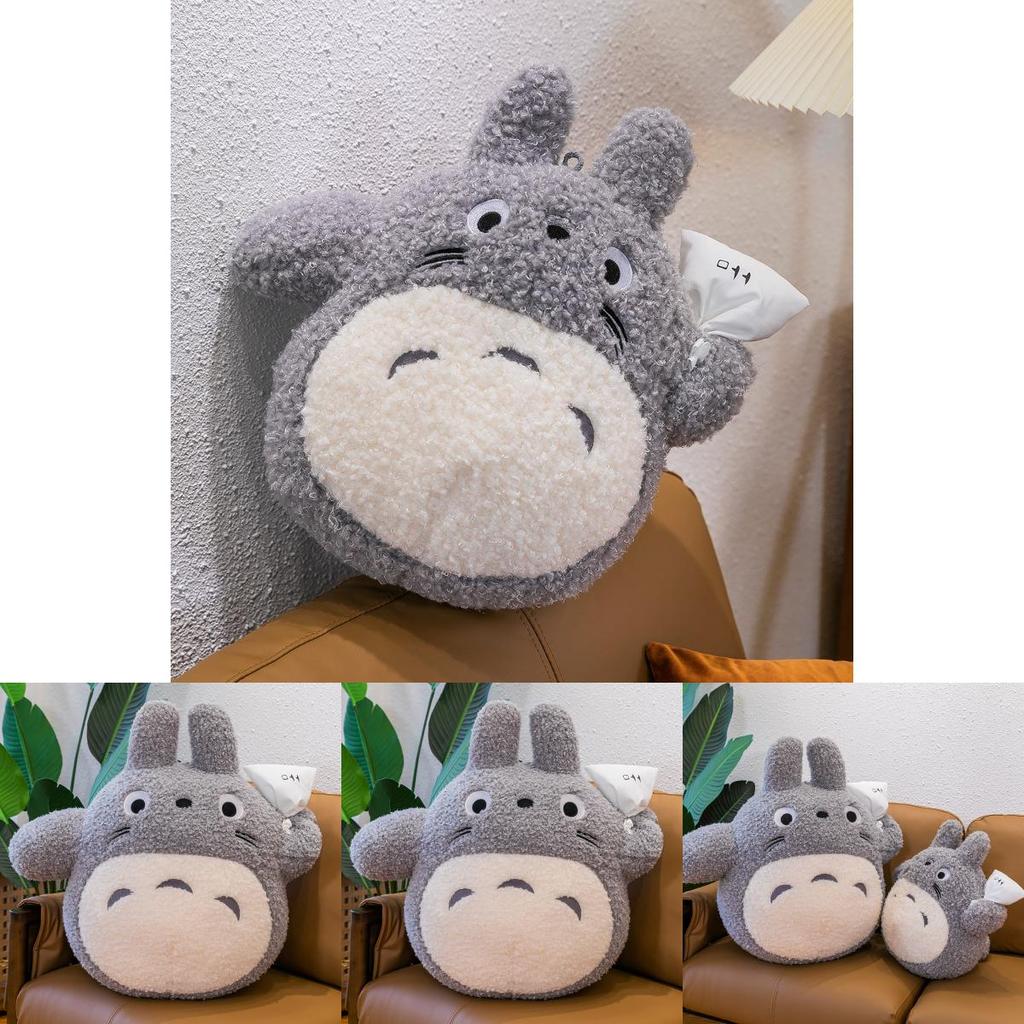 Cute Cartoon Totoro Cat Hand Held Bag Plush Toy Pillow For Kids Gift And Bedroom Decor