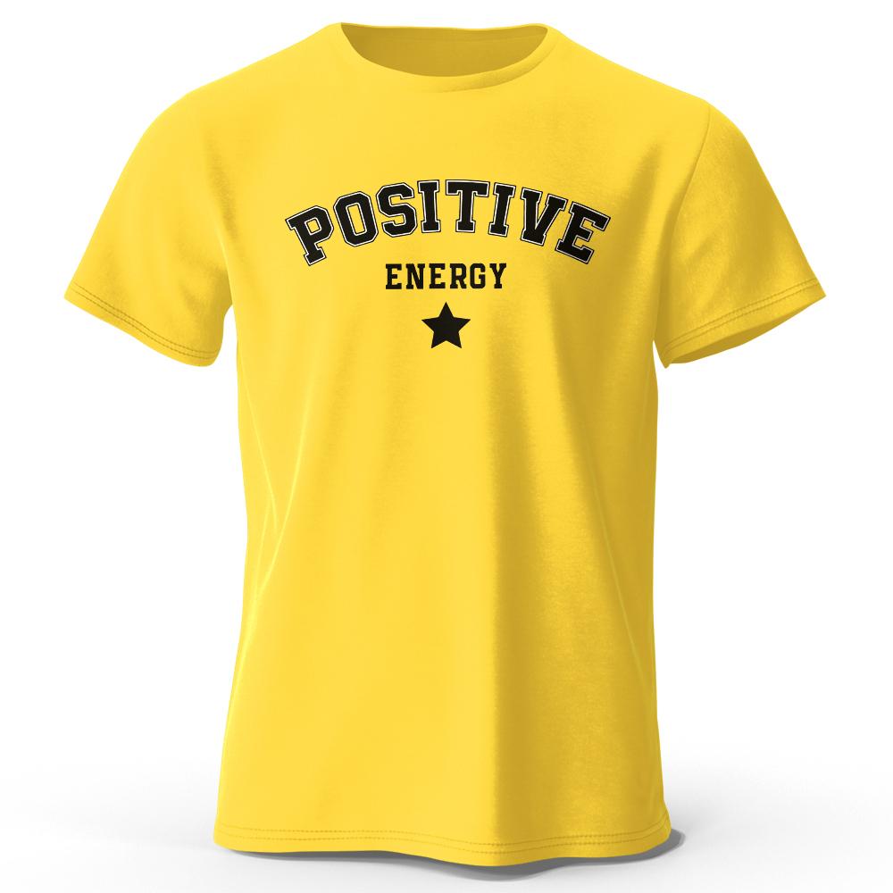Men's Positive Energy Tees and T-Shirt: Trendy Urban Streetwear for a Stylish Summer Look