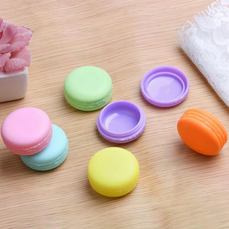 5Pcs 10g Macaron Color PP Plastic Cream Jars Portable Travel Cosmetic Containers for Lotion Foundation Makeup Storage