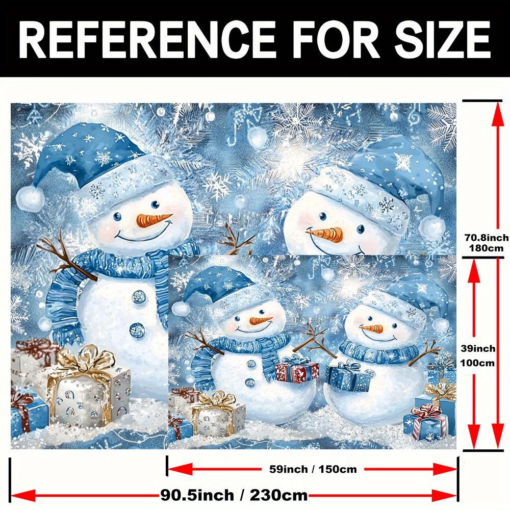 2D plane, 1 piece of snowman window Christmas party backdrop, suitable for weddings, birthdays, and baby showersZL