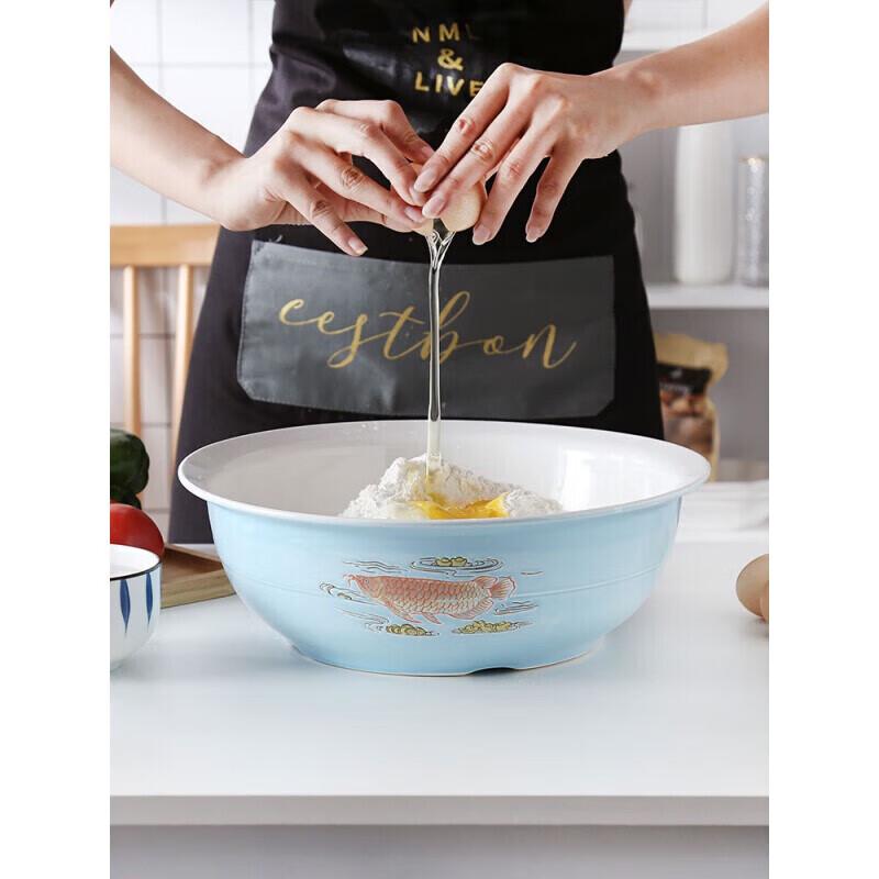 Large Ceramic Dough Kneading & Mixing Bowl