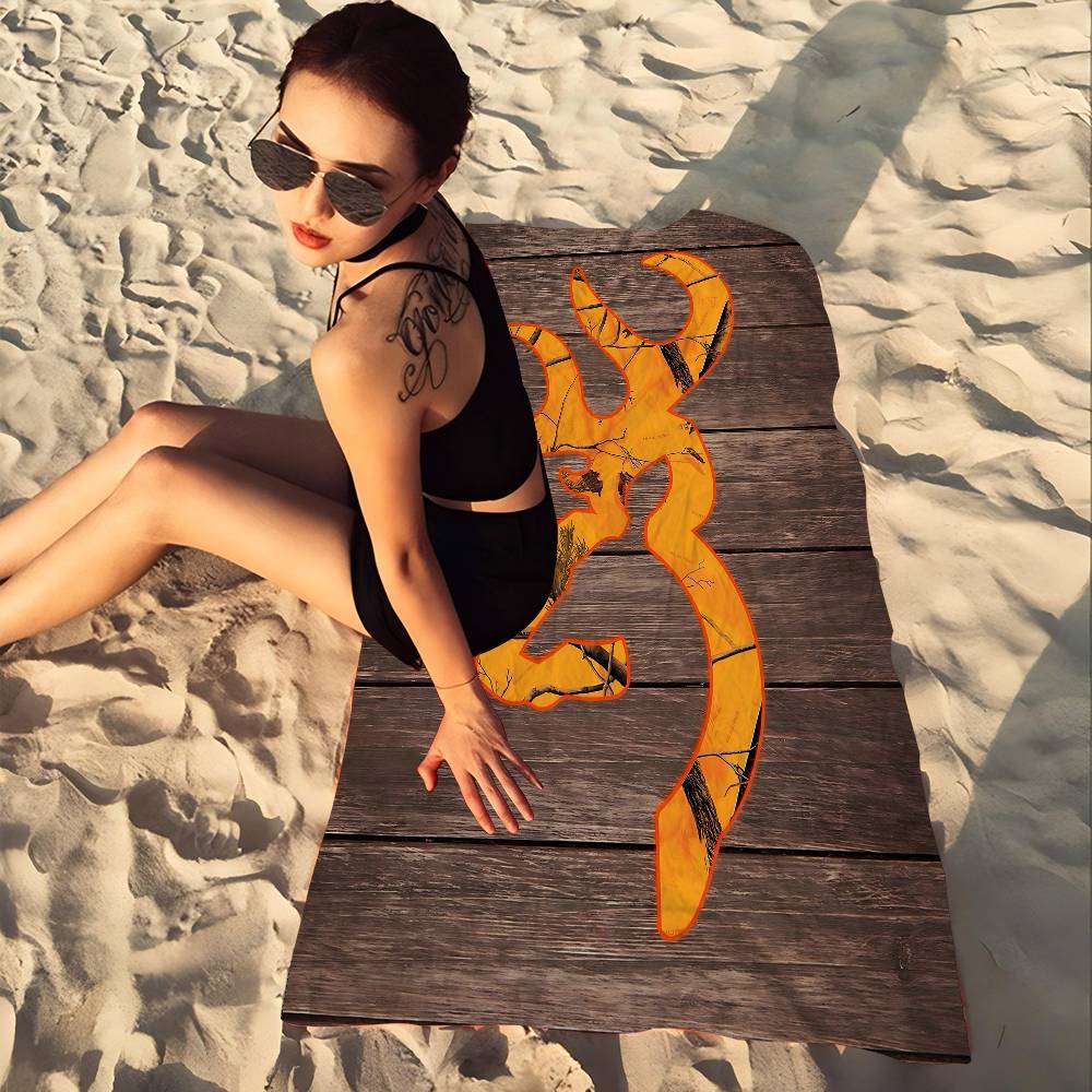 B-Brownings Logo Anime Beach Swimming Towel Soft Absorbent Washcloth Children's Gifts For Kids Travel Camping Gym