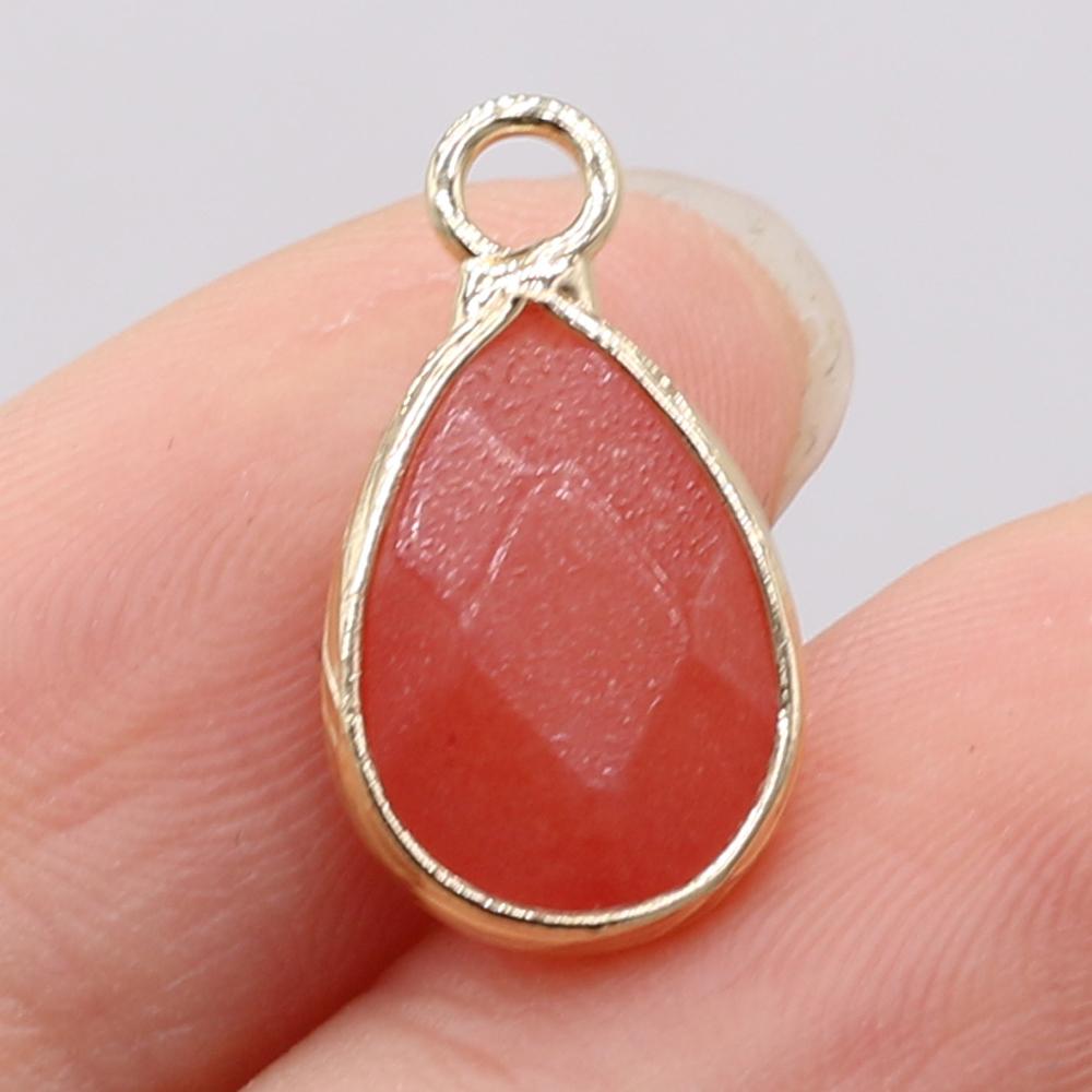 

1 шт., маленький натуральный камень, кристалл, подвеска в форме капли, мужские и женские подвески для изготовления ювелирных изделий, аксессуары «сделай сам», 10x18 мм 10x18mm