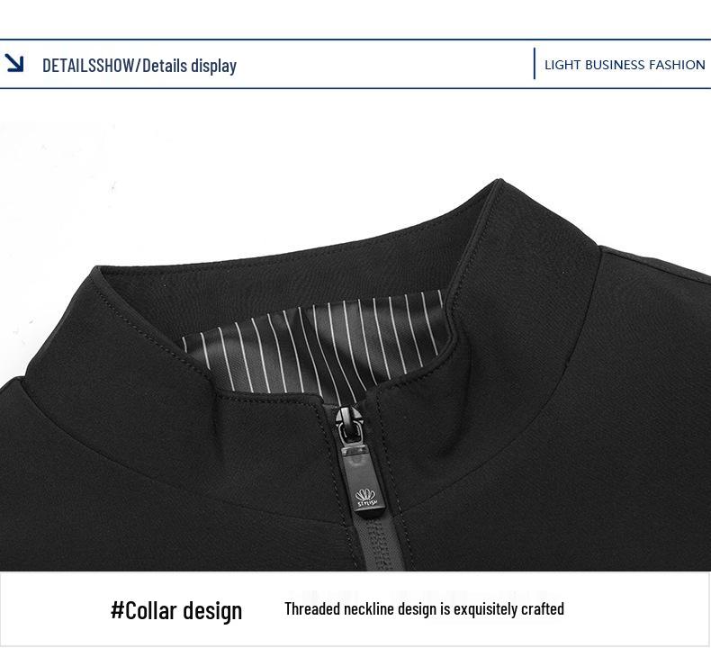 2023 Men's Trendy Autumn Business Jacket - Simple Stand-up Collar