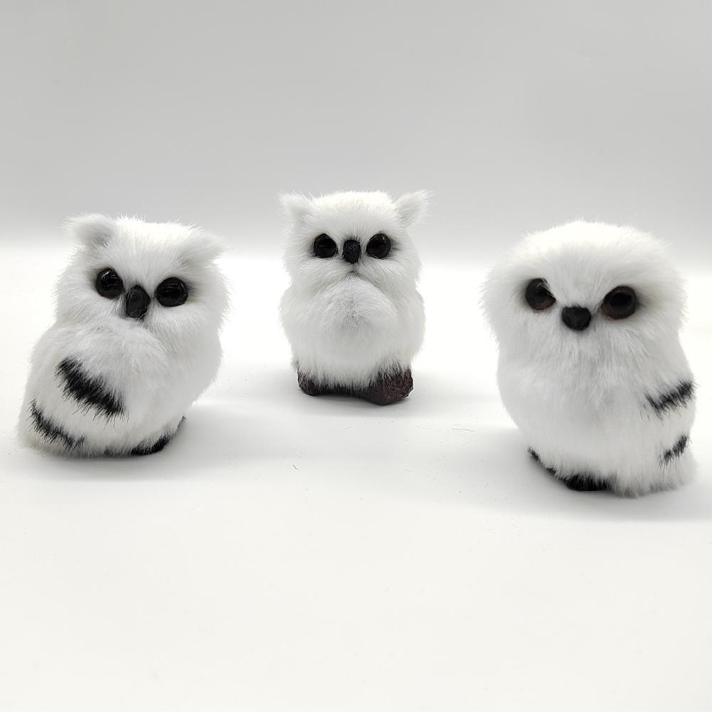 Simulation Owl Exquisite Ornament Cute Lovely Furry Home Decoration Ornament Adornment Simulation Plush Toys Action Figures Kids Gift