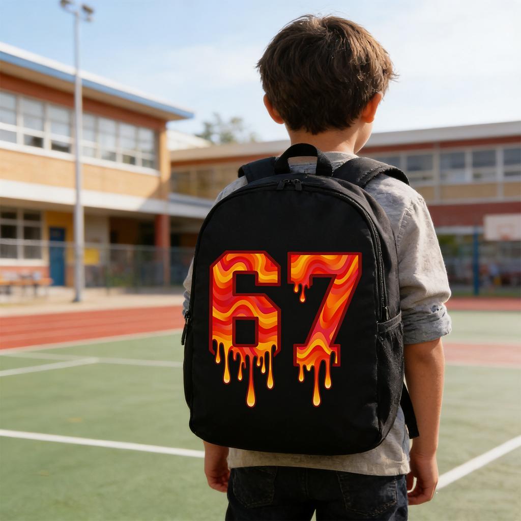 Children's Comfortable Leisure Backpack Cartoon Print Double Shoulder Bag