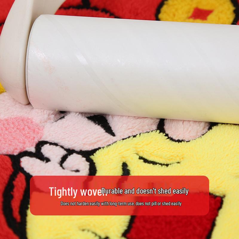 Festive Red God of Wealth Hand Towel with Loop – New Year Kitchen & Bathroom Decor