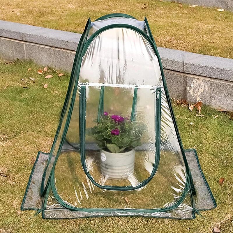 1pcs Foldable and Portable Transparent Horticultural Greenhouse Garden Plant Tent Outdoor Flower Insulation Shed for Winter