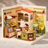 Display-Friendly Miniature Shop Diorama Detailed with Dust Protection