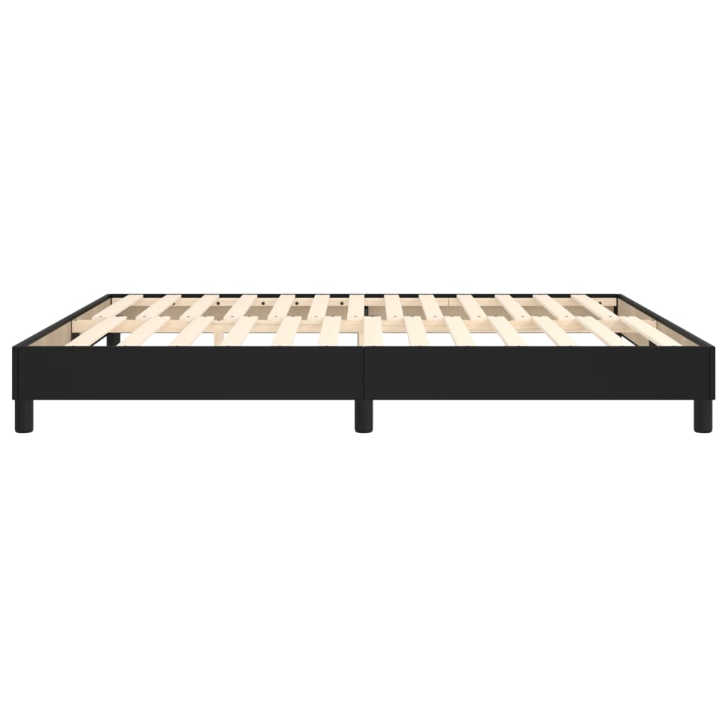 vidaXL Boxspringbettgestell Schwarz 180x200 cm Kunstleder