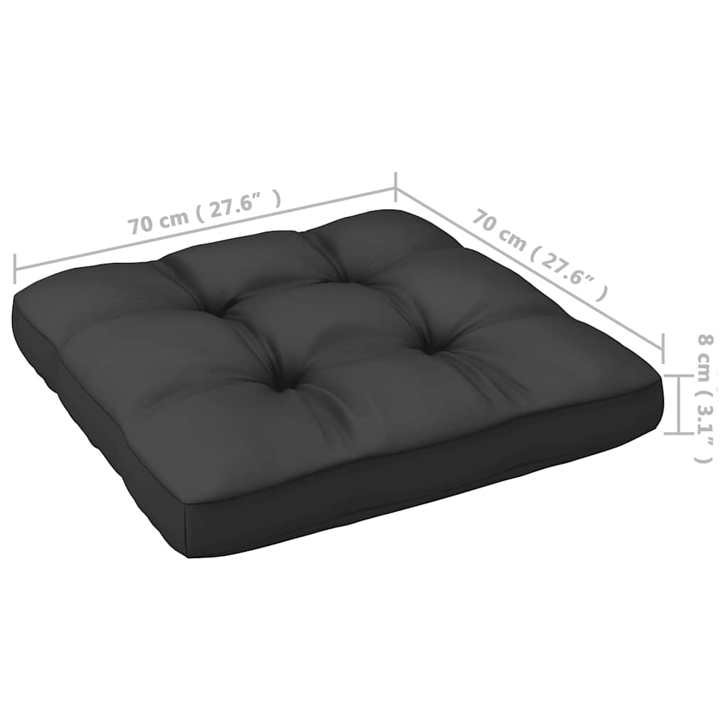 Ecksofa für den Außenbereich mit Kissen, Gartenstuhl und Hocker aus massivem Kiefernholz