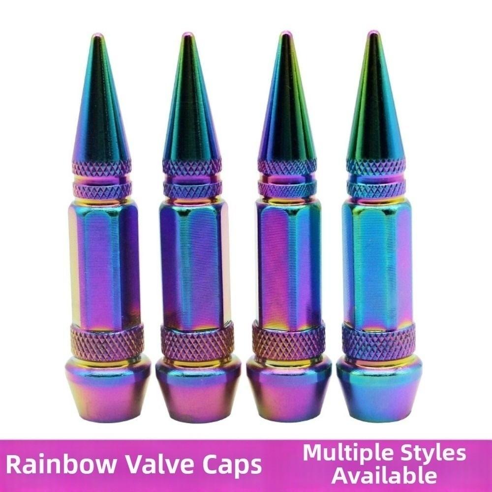 4pcs Leak Proof Dust Proof Colorful Car Tire Valve Cap  for Car SUV Truck