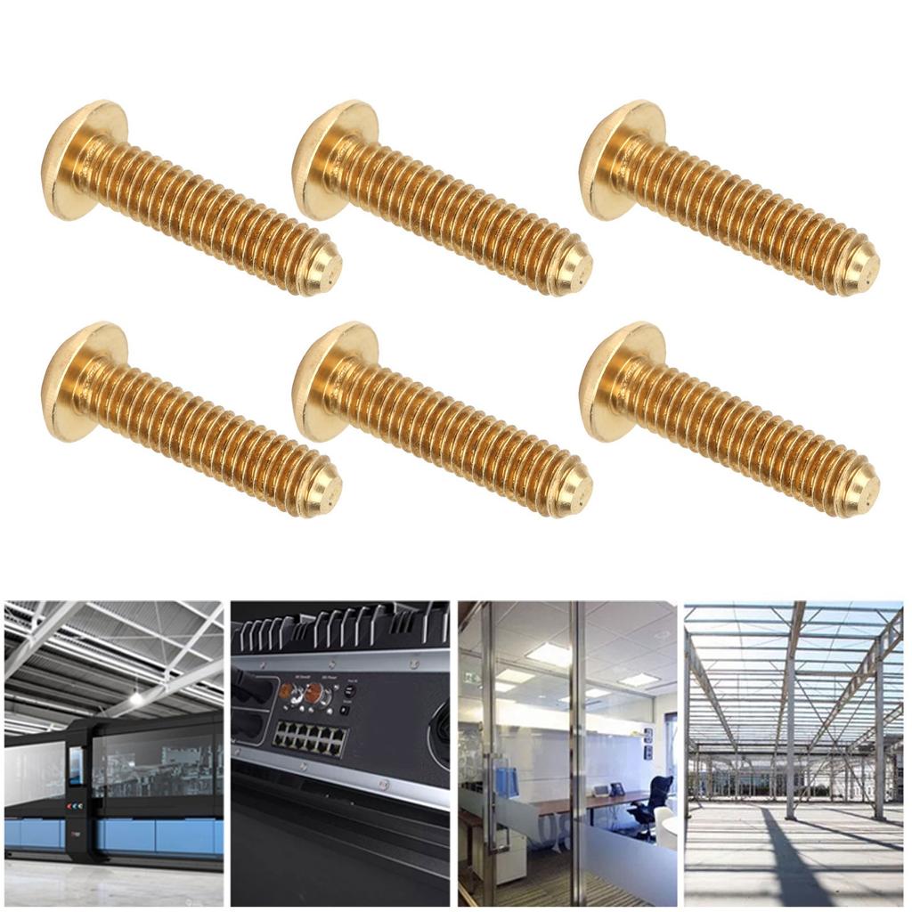 50Pcs Hex Socket Screws Half Round Head Pure Copper Hardware Accessories FastenersM4 X 16mm