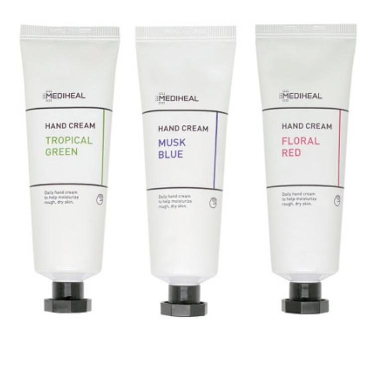 Mediheal Daily Hand Cream 50ml (3 Types) Floral Red, Tropical Green, Musk Blue