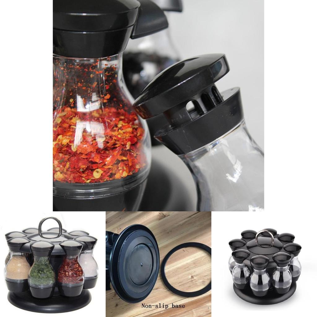 Functional Rotatable Condiment Organizer With Premium Material For Kitchen And Dining Decor