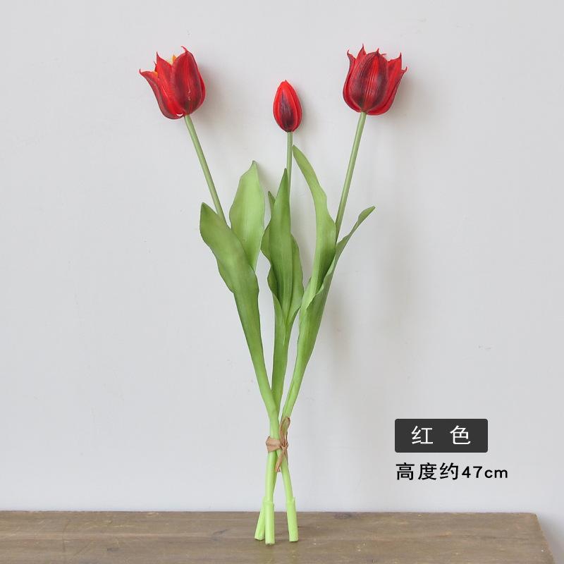 Real Touch Artificial Tulips High Quality Luxury Silicone Fake Flowers for Home Wedding Decoration Bride Bouquet Elegant Decor