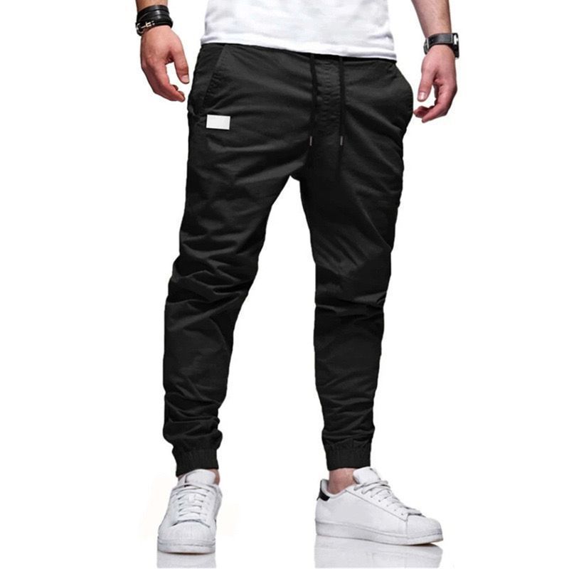 Men Cargo Pants With Drawstring For Casual Wear In Cotton Blend Fabric For Youth