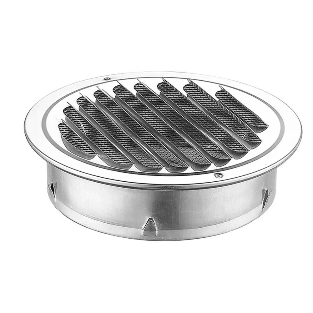 Griglia di Ventilazione Rotonda in Acciaio Inossidabile 70-300mm Strumento di Ventilazione per Condotti a Muro Esterno Copertura Antivento per Parete Esterna Ventilatore di Scarico